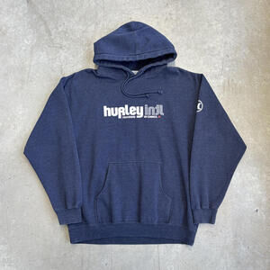 Vintage 90s Hurley Intl Surfwear Hoodie Extra Large Navy